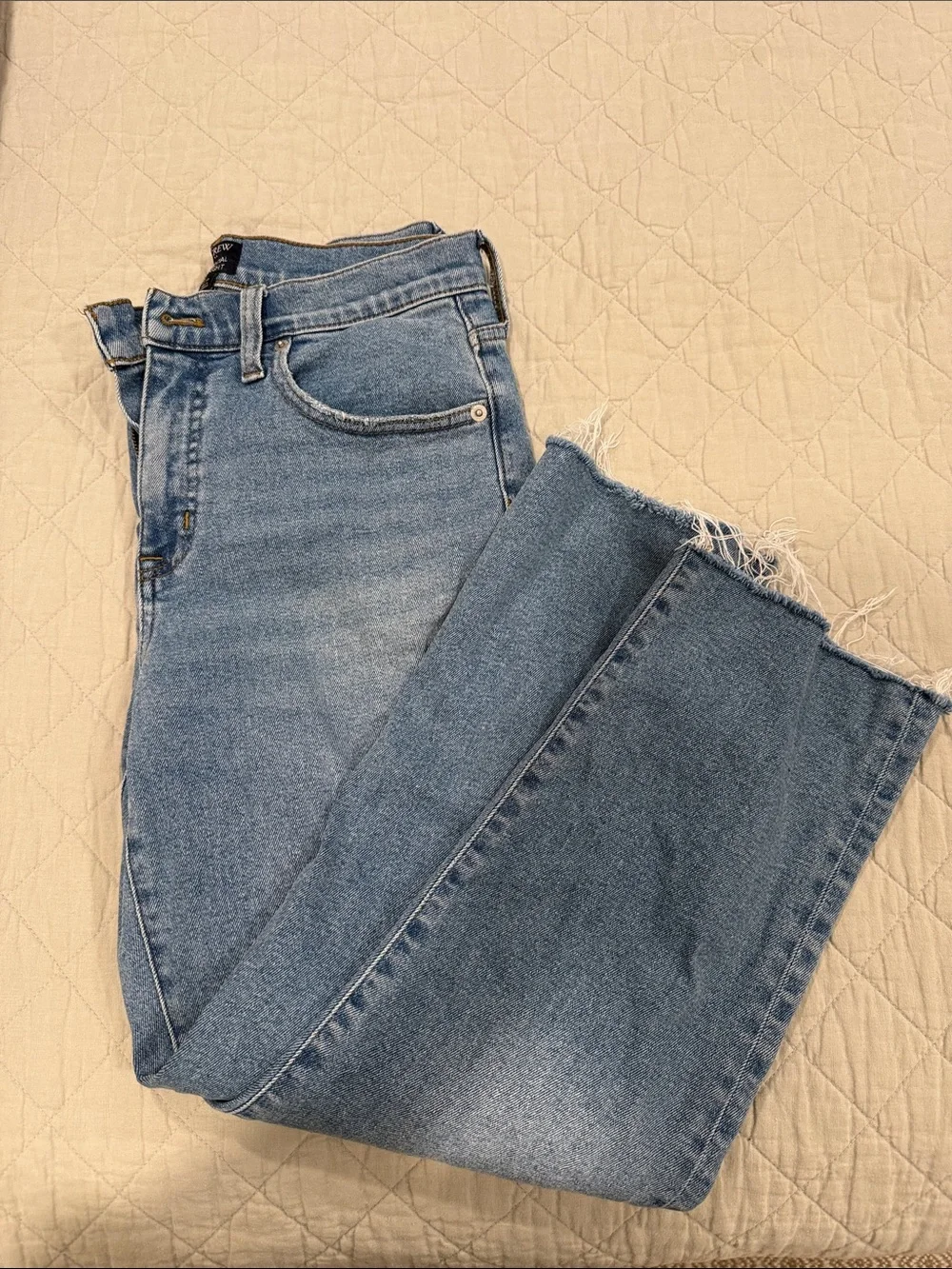 J. Crew Straight-Leg Jeans with Raw Hem